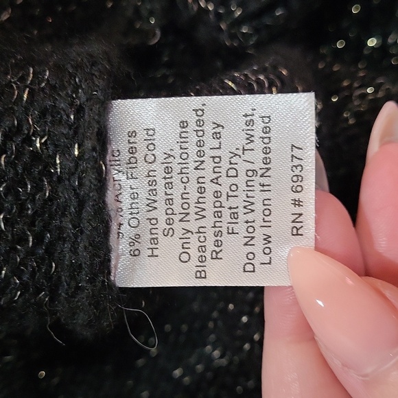 Colleen Lopez Black Cowl Neck Sweater - Picture 11 of 12